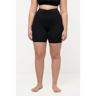 Ulla Popken  Pantaloncino modellante a vita alta con effetto incrociato e alta fascia in mesh 