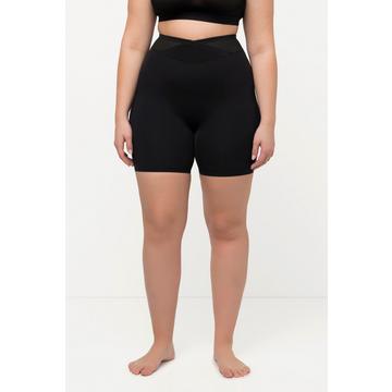 Shorty sculptant taille haute, large ceinture en mesh et effet cache-cœur