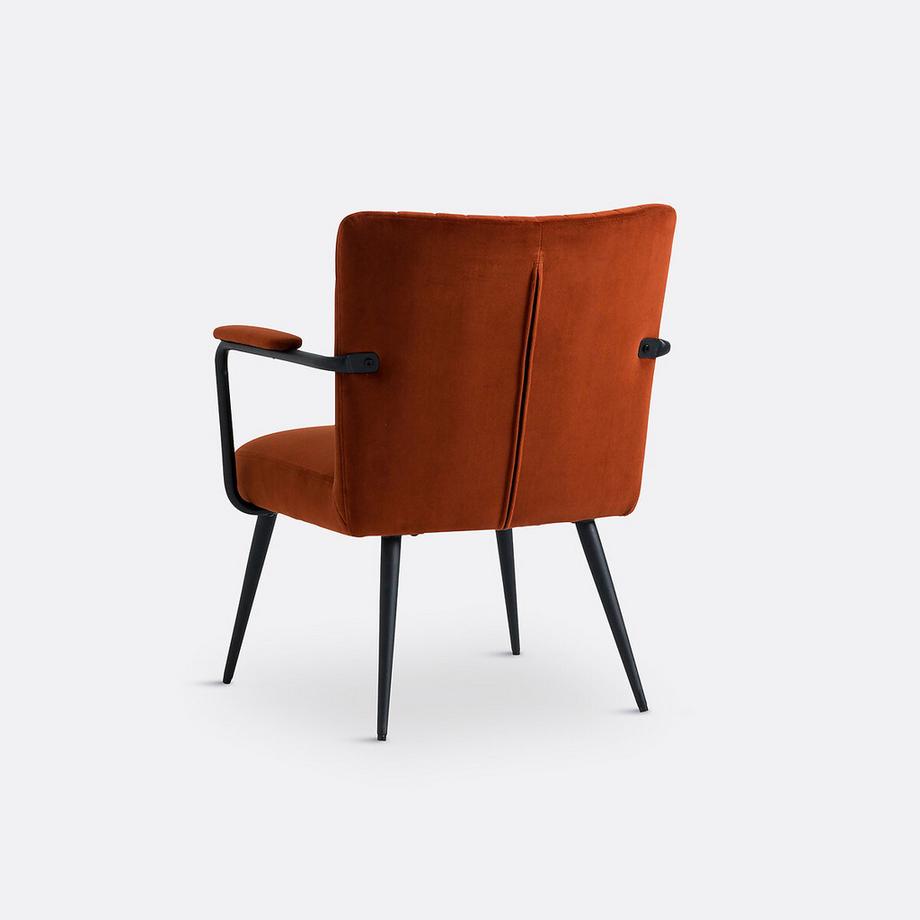 La Redoute Intérieurs Fauteuil vintage velours avec accoudoirs  