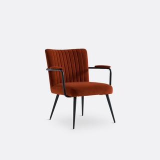 La Redoute Intérieurs Fauteuil vintage velours avec accoudoirs  