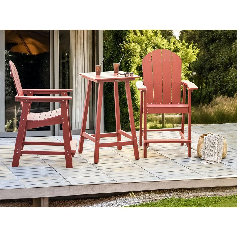 Beliani Ensemble bistrot en Matière synthétique  ADIRONDACK  
