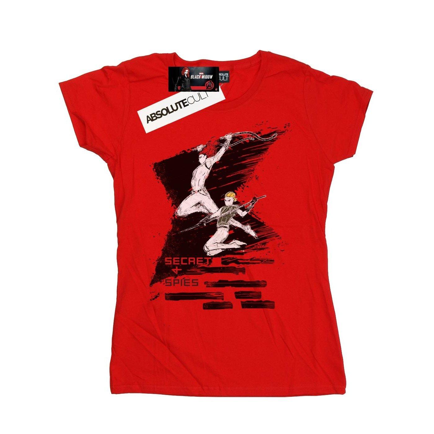 Image of Black Widow Movie Secrets 4 Spies Tshirt Damen Rot Bunt S