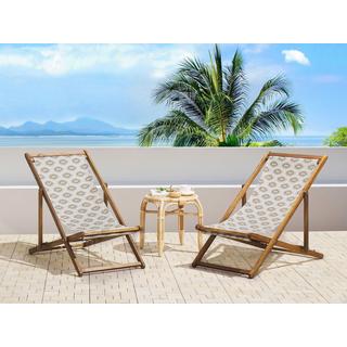 Beliani  Lot de 2 tissus de remplacement pour chaises longues en Polyester Boho ANZIO/AVELLINO 