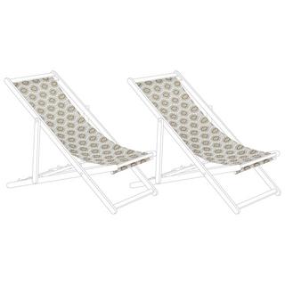 Beliani  Lot de 2 tissus de remplacement pour chaises longues en Polyester Boho ANZIO/AVELLINO 