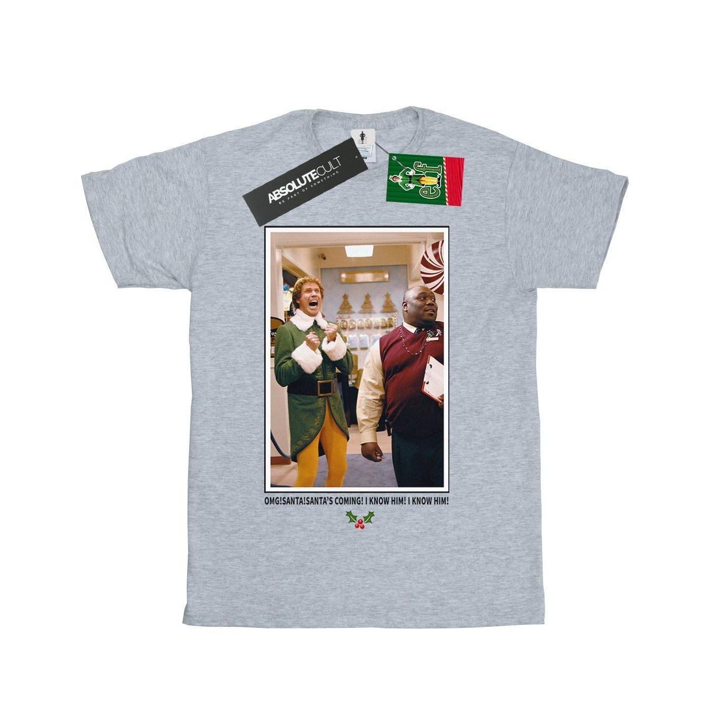 Image of Omg Santa Photo Tshirt Mädchen Grau 128
