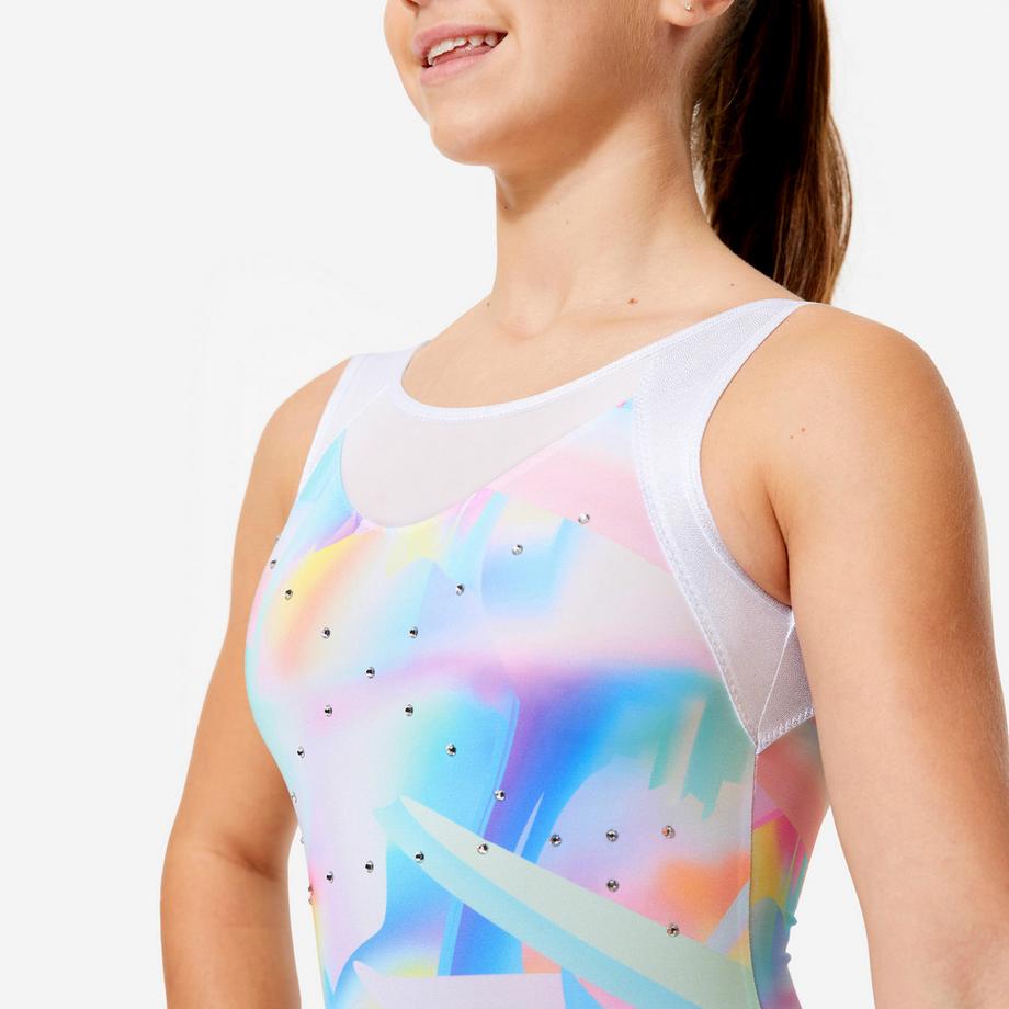 DOMYOS  Justaucorps de gymnastique sans manches fille polyester 