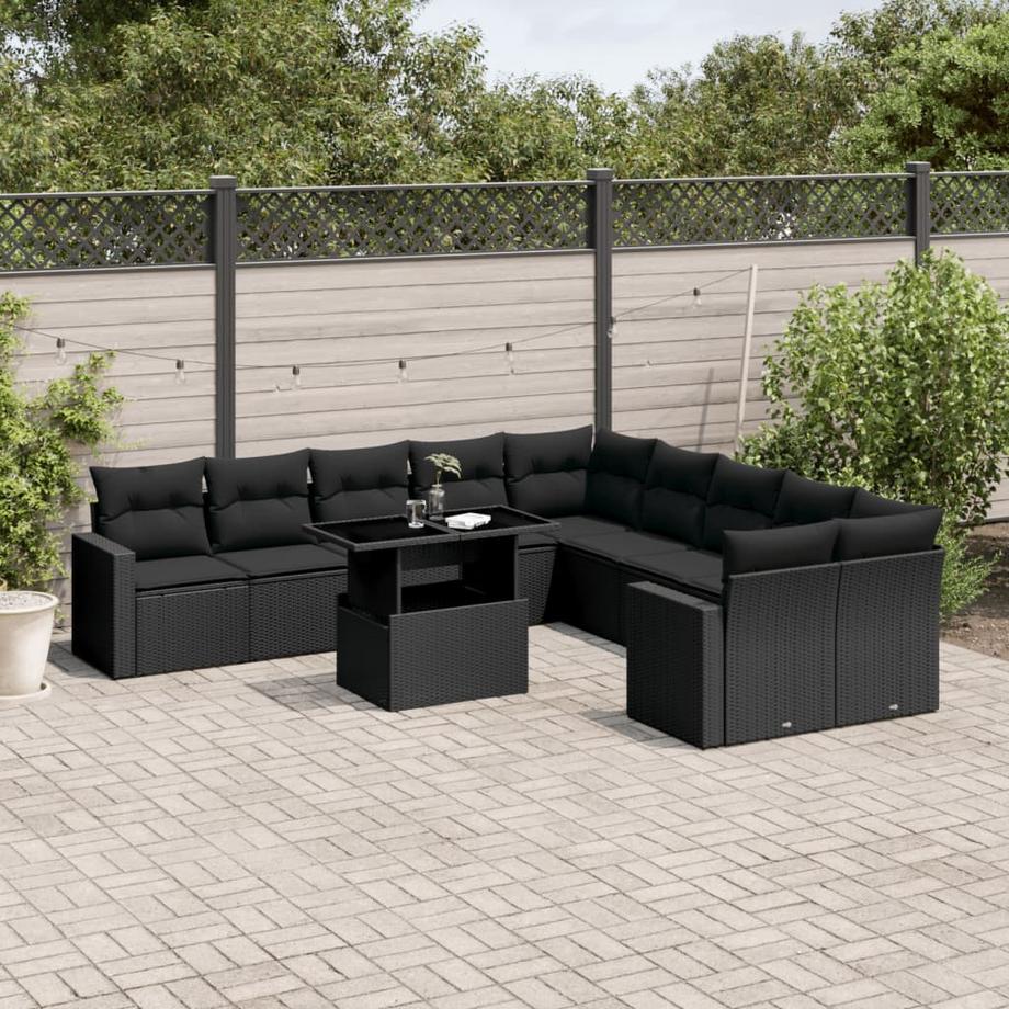 VidaXL Ensemble de canapés de jardin rotin synthétique  