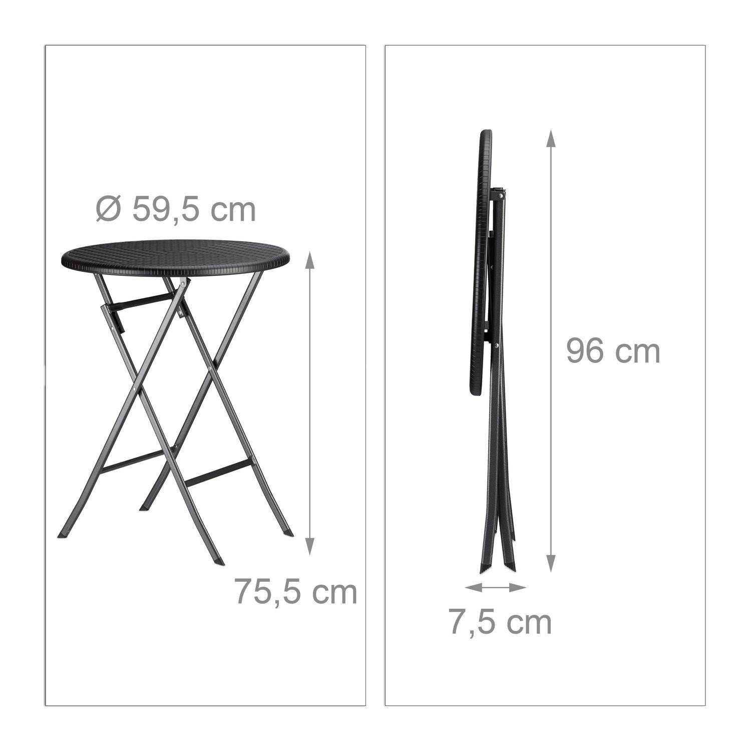 Northio Ensemble de salon de jardin BASTIAN en 3 parties  