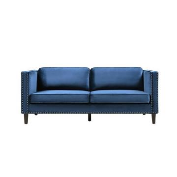 Sofa 3-Sitzer - Samt - Blau - MASULI