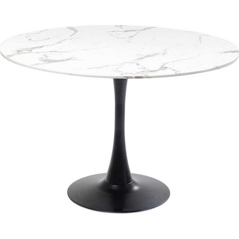 KARE Design Table Schickeria marbre blanc rond 110  
