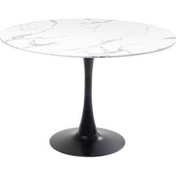 Table Schickeria marbre blanc rond 110