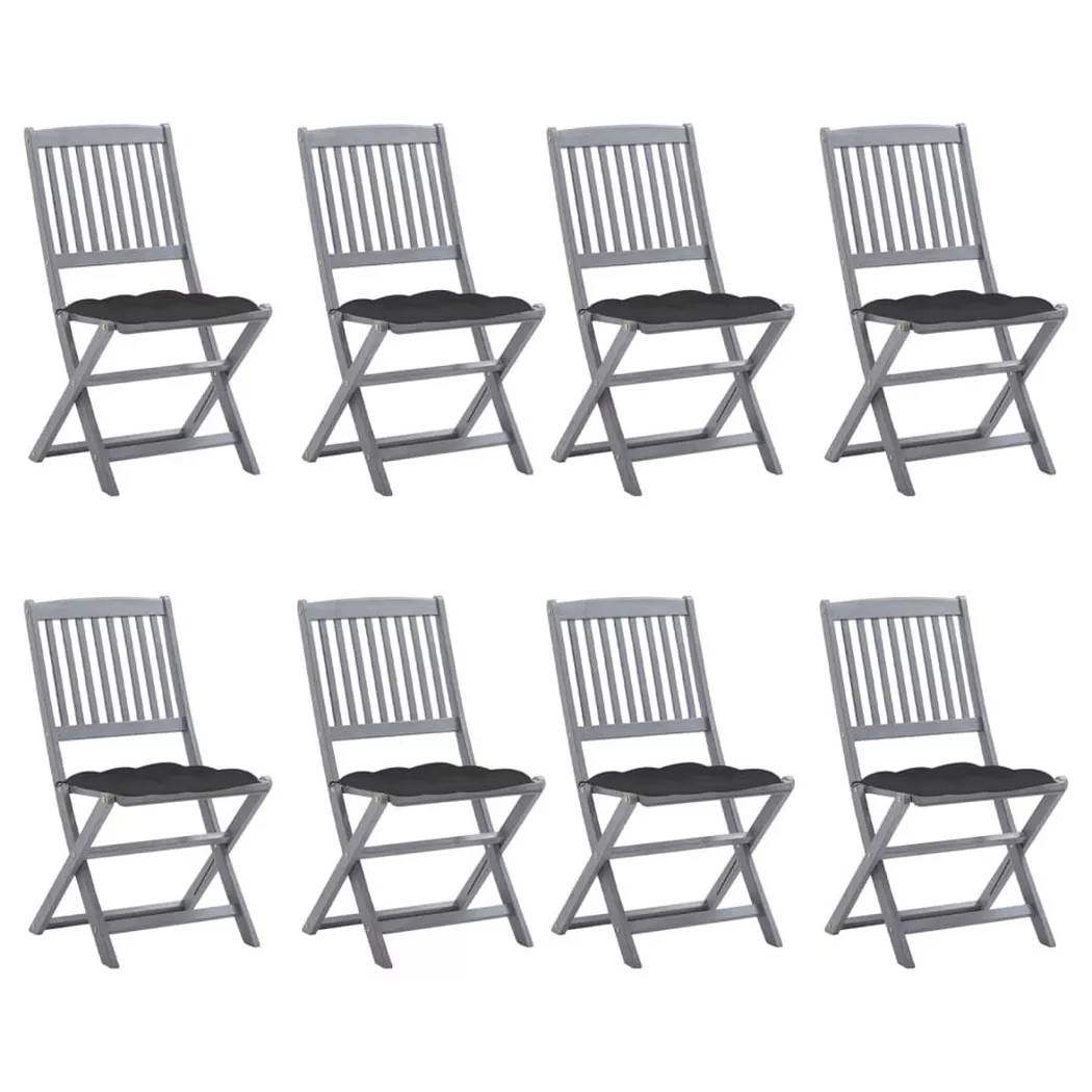 VidaXL - Gartenstuhl akazienholz, One Size, Grau