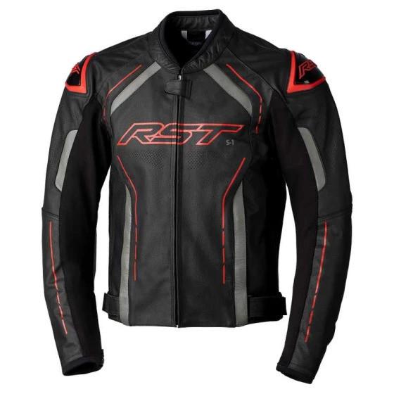 Image of Motorrad-lederjacke S1 Ce Unisex Schwarz / Rot XXXL