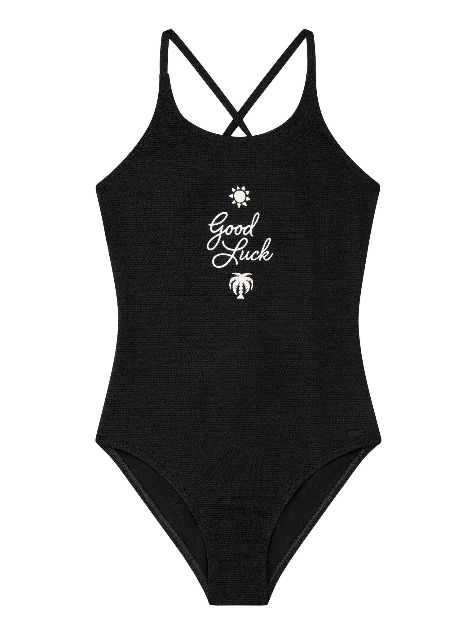 Image of Mädchen Badeanzug Prtnayana Unisex Schwarz 128