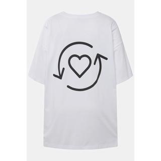 Studio Untold  T-shirt unisex dal taglio oversize con cuore sul retro, scollo a girocollo e mezze maniche 