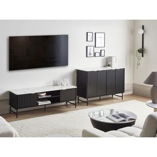 Beliani Schrank aus MDF-Platte Modern GLASTONBURY  