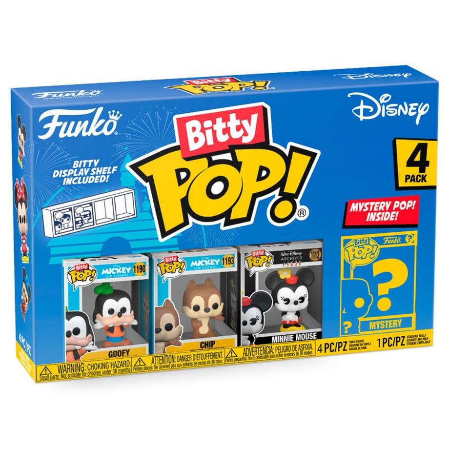 Funko  Bitty Pop! Goofy, Chip, Minnie Mouse und Mystery (4Teile) 