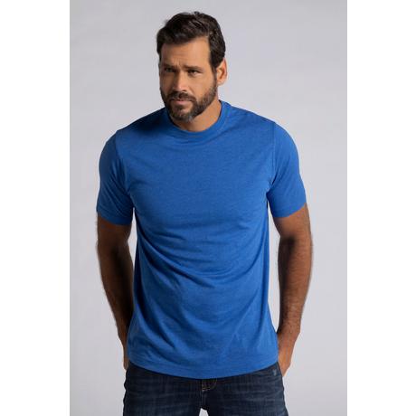 JP1880  T-shirt Basic en coton peigné, col rond bleu encre 