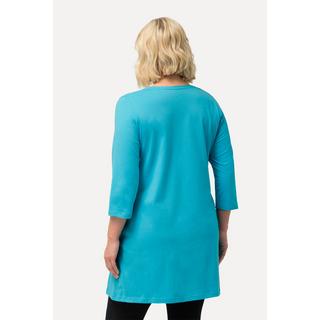 Ulla Popken  Longshirt, Ziernähte, A-Linie, V-Ausschnitt, 3/4-Arm 