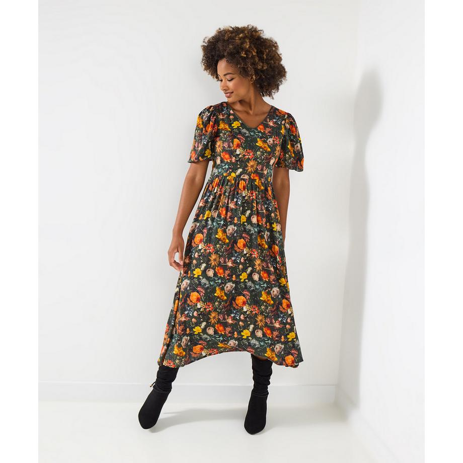 Joe Browns Vintage Herbst Blumenmuster Kleid  