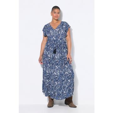 Maxikleid, Bindeband, Paisleyprint