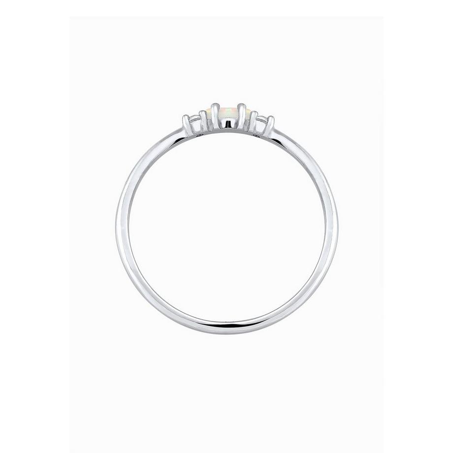 Elli  Bague Avec Cristaux Zircone Opale 