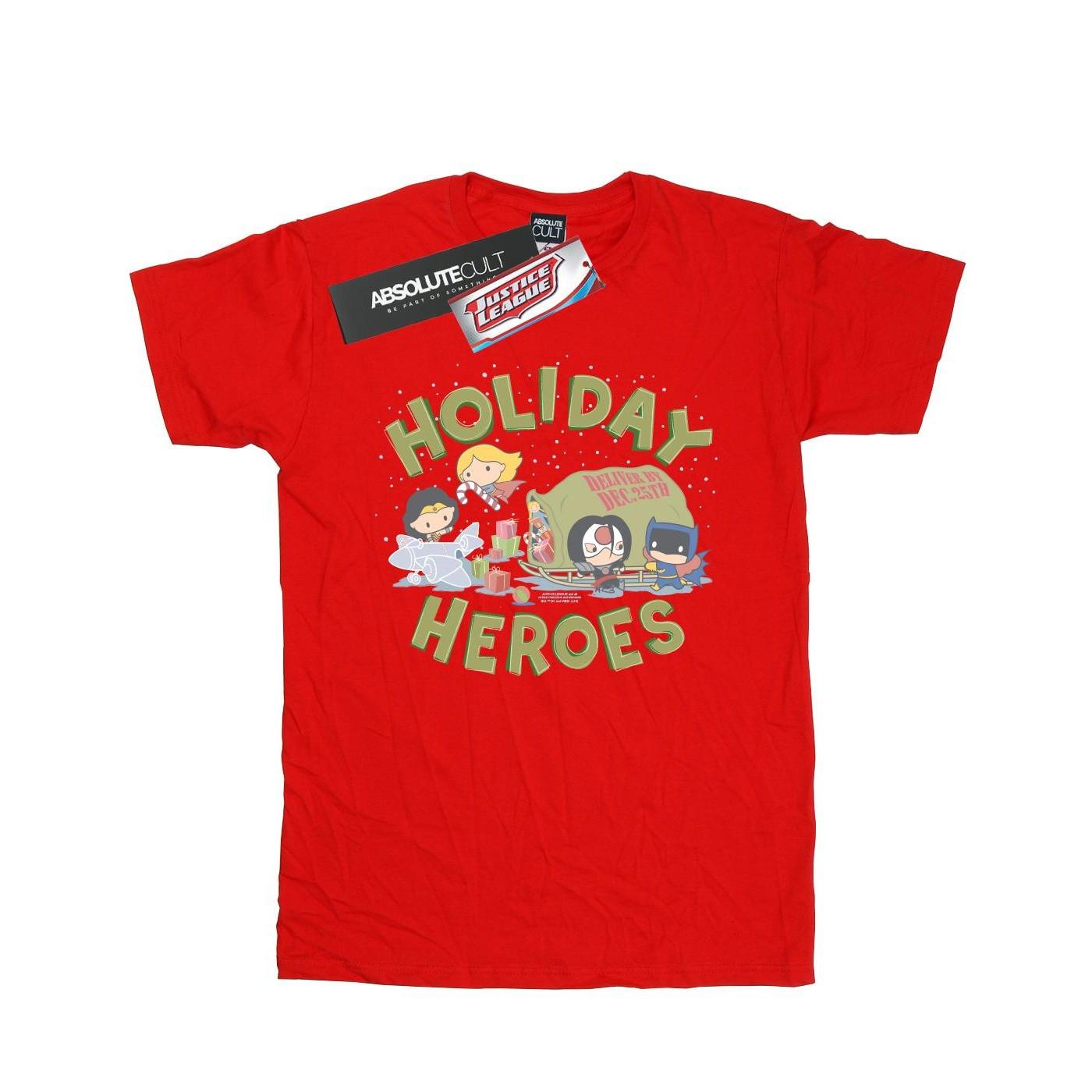 Image of Justice League Christmas Delivery Tshirt Mädchen Rot Bunt 116