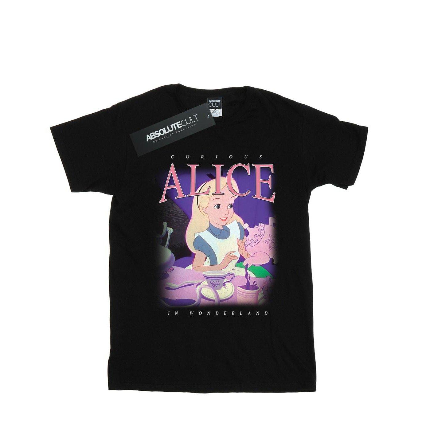 Image of Alice In Wonderland Montage Tshirt Herren Schwarz 3XL
