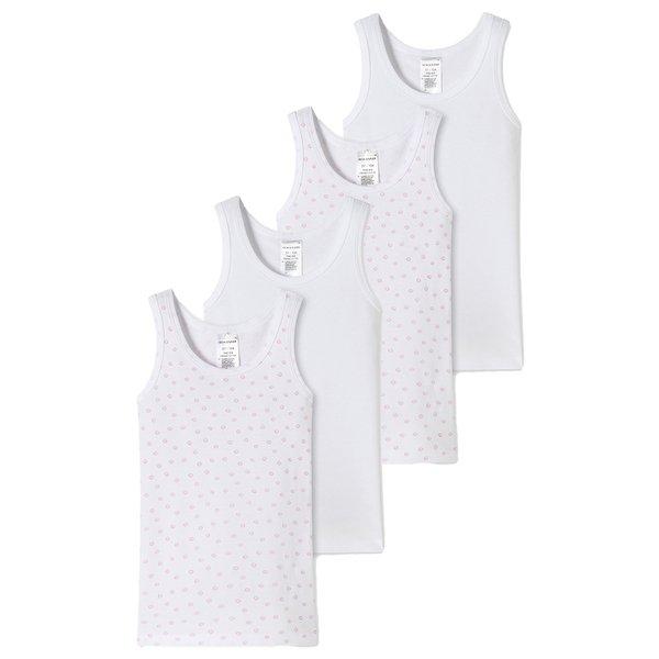 Image of 4er Pack Kids Girls Feinripp Organic Cotton - Unterhemd Mädchen Weiss 116
