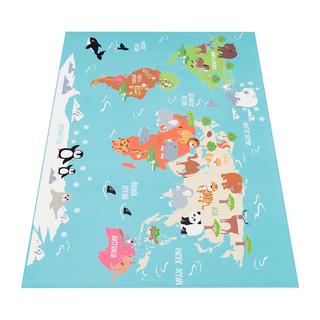 Paco Home Cartes du monde des tapis pour enfants  