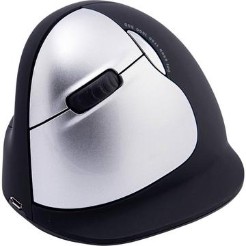 HE () Ergonomische Maus Funk Größe: L Optisch Schwarz/Silber 5 Tasten 2500 dpi Ergonomisch