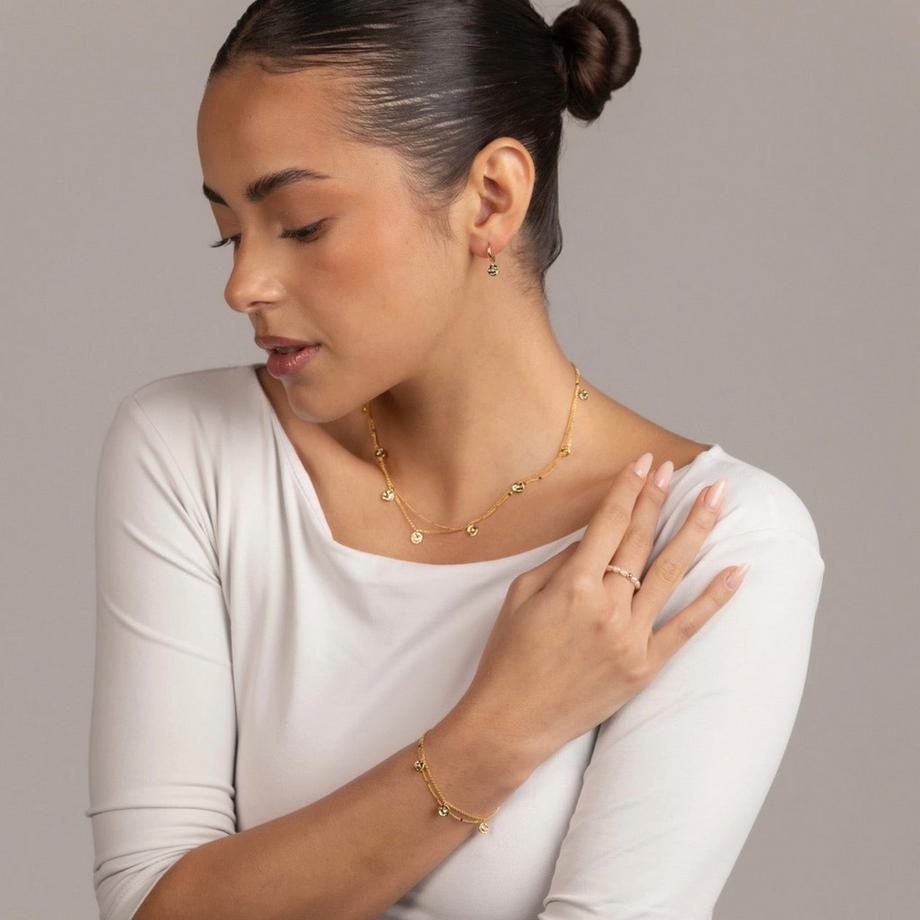 Balibay  Helin - Bracelet en argent sterling 925 pur, plaqué or 14 carats 