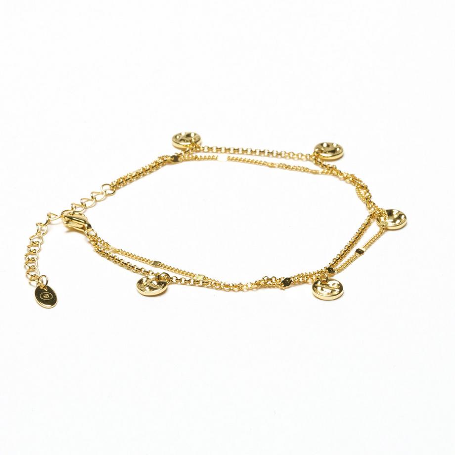 Helin -  Armband aus reinem 925 Sterling Silber 14k vergoldet