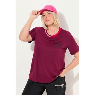 Ulla Popken  T-shirt technique séchant rapidement, col rond, manches courtes 