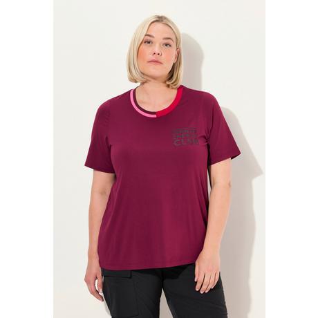 Ulla Popken  T-shirt technique séchant rapidement, col rond, manches courtes 