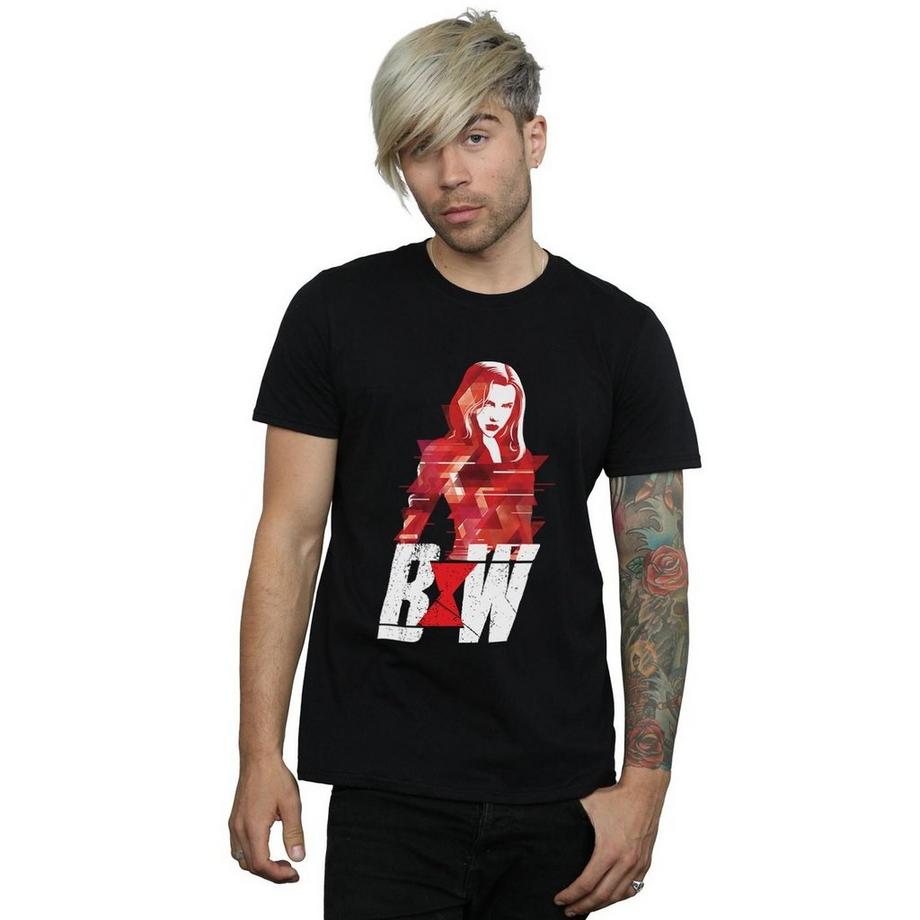 MARVEL Black Widow BW T-Shirt Stampata  