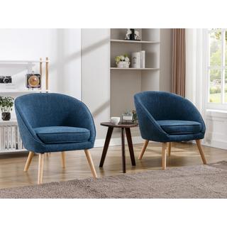 Vente-unique Sessel - Stoff - Blau - LINDALE  