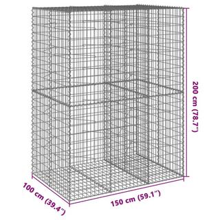 VidaXL Panier gabion fer  