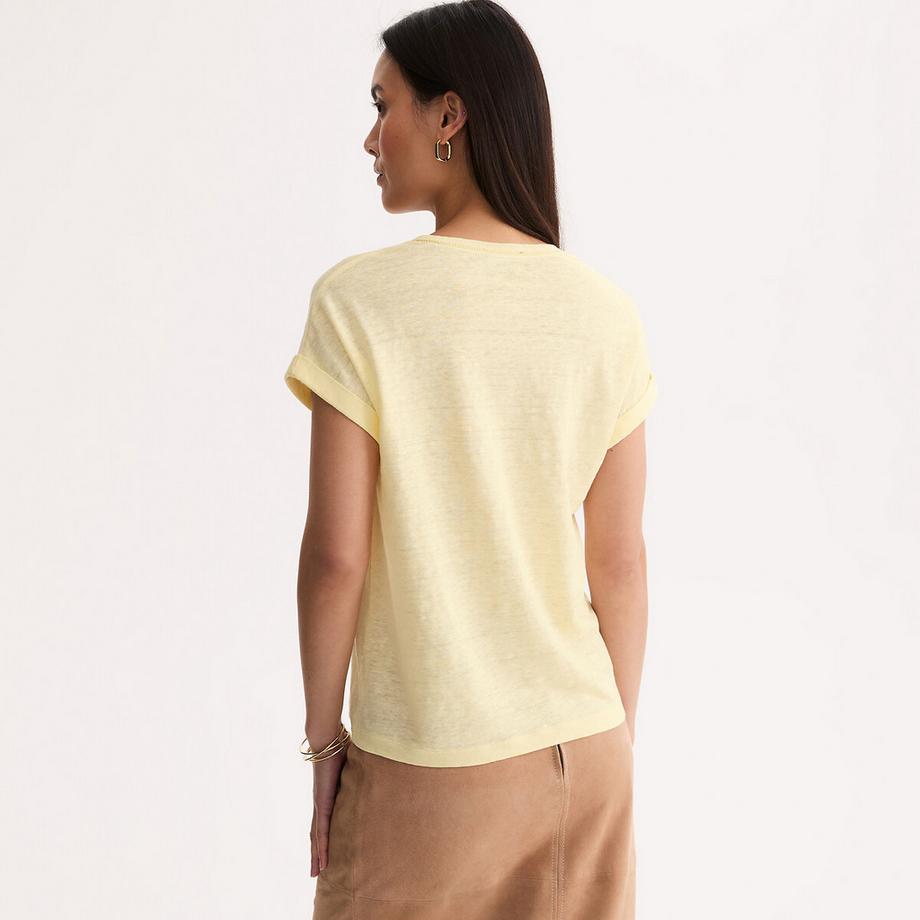 La Redoute Collections T-Shirt Lino Scollo a V  