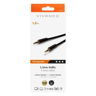 VIVANCO  Vivanco CC A 10 4 Audio-Kabel 1 m 3.5mm Schwarz 