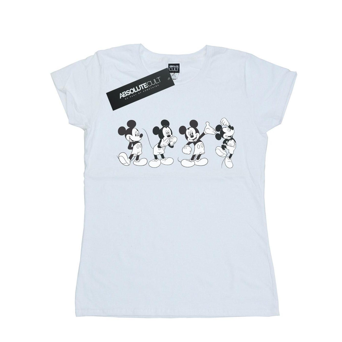Image of Mickey Mouse Four Emotions Tshirt Damen Weiss XL