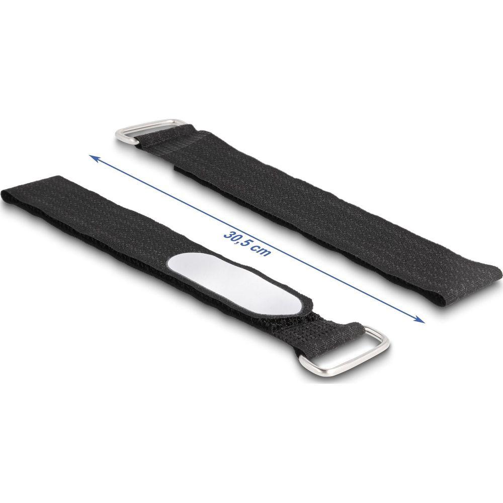 DeLock  Klettkabelbinder Schwarz 305 mm x 25 mm 5 Stück 