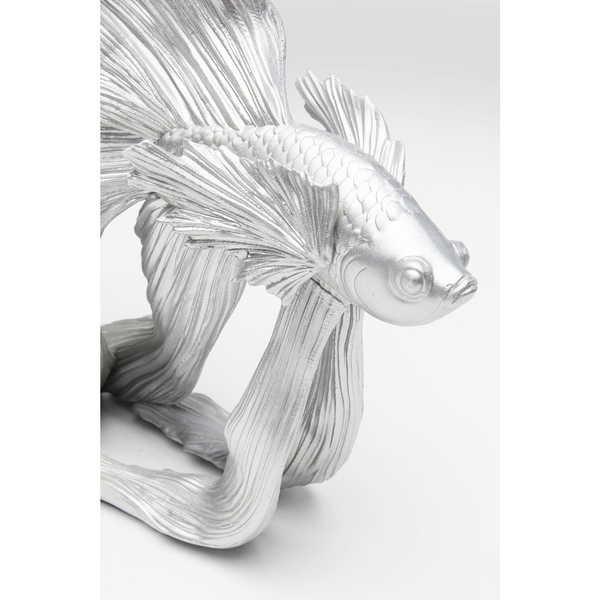 KARE Design Deko Objekt Betta Fish Silber Klein  