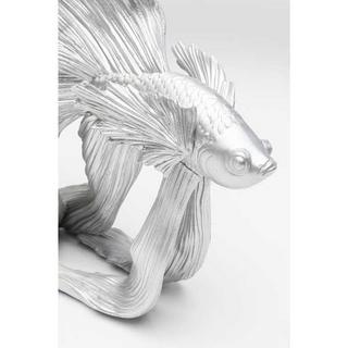 KARE Design Deko Objekt Betta Fish Silber Klein  