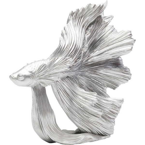 KARE Design Deko Objekt Betta Fish Silber Klein  