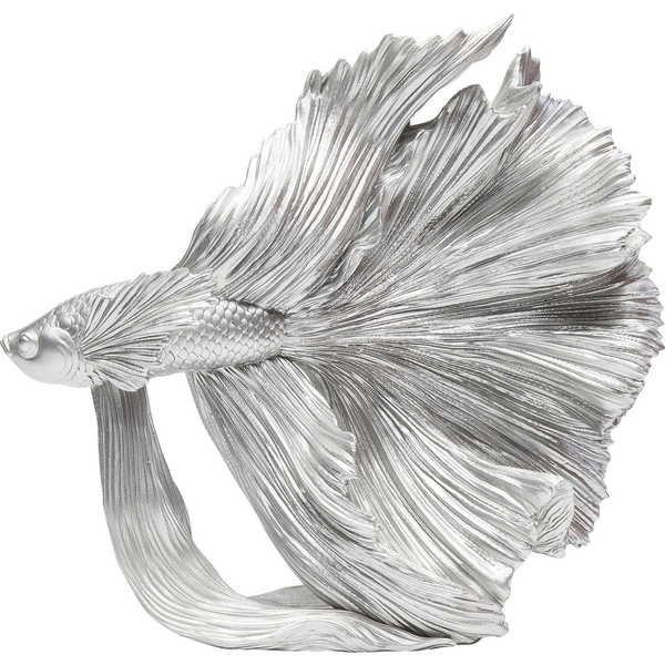 KARE Design Deko Objekt Betta Fish Silber Klein  