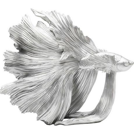 KARE Design Objet décoratif Betta Fish Argent Petit  