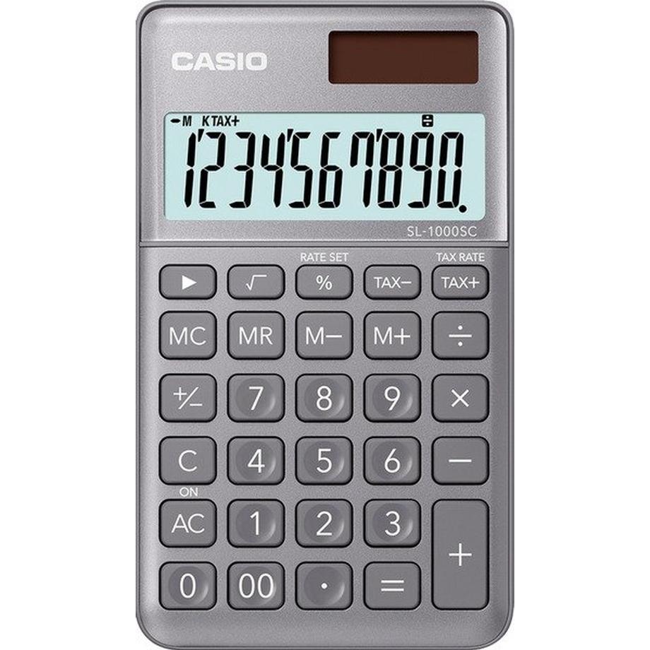 CASIO Taschenrechner BIC SL1000SCG 10-stellig grau