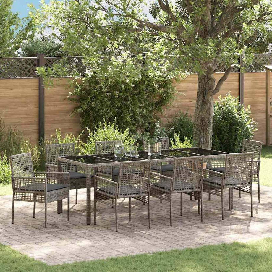VidaXL Set da Pranzo per Giardino Polyrattan  