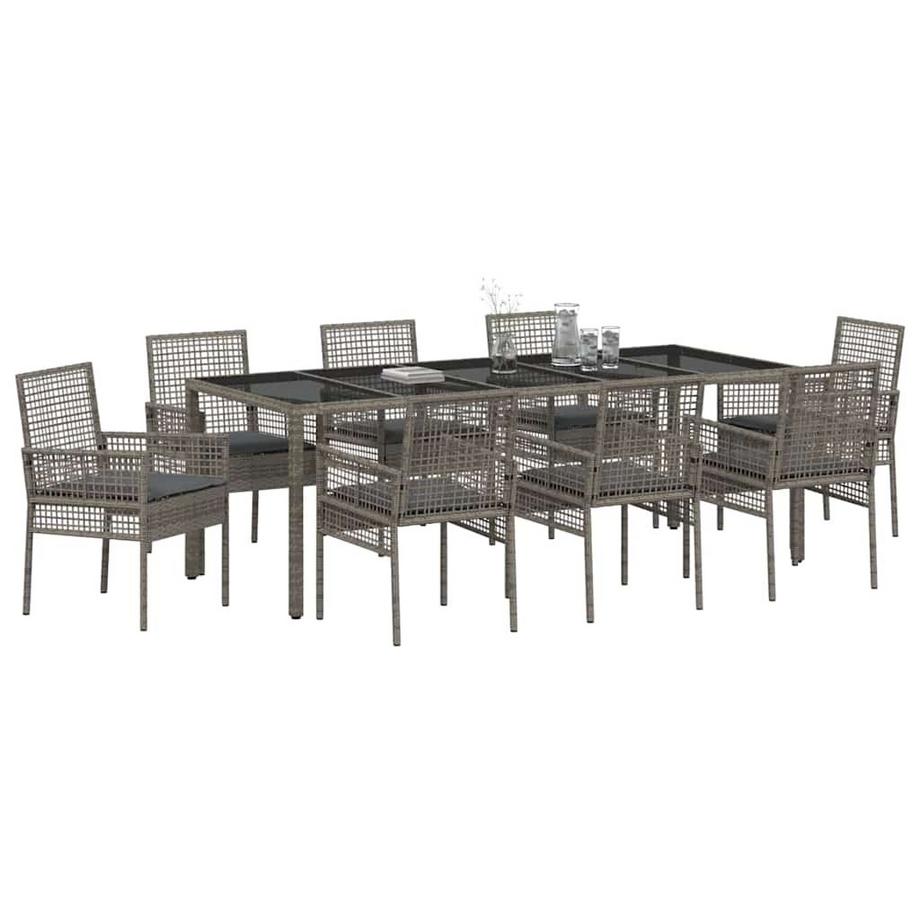 VidaXL Set da Pranzo per Giardino Polyrattan  